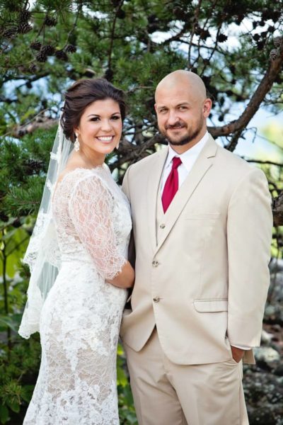 Scarlet and Chris Brown on their wedding day, long before they would need the IVF process to have a child | Tennessee Reproductive Medicine | Chattanooga