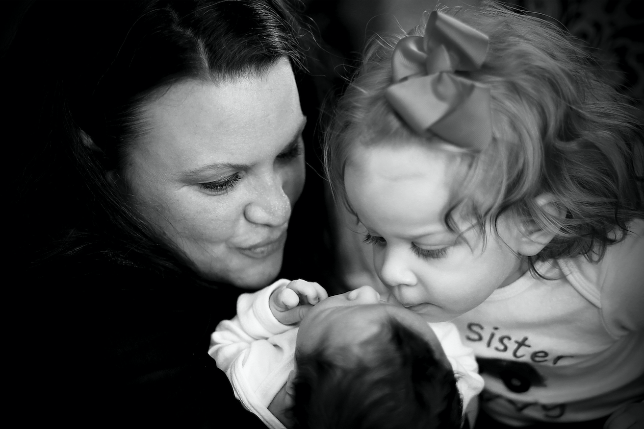 woman with children