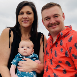 Adrienne and Tyler Downer with their rainbow baby Henry | Tennessee Reproductive Medicine, Chattanooga, TN